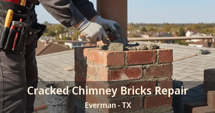 Cracked Chimney Bricks Repair Everman - TX
